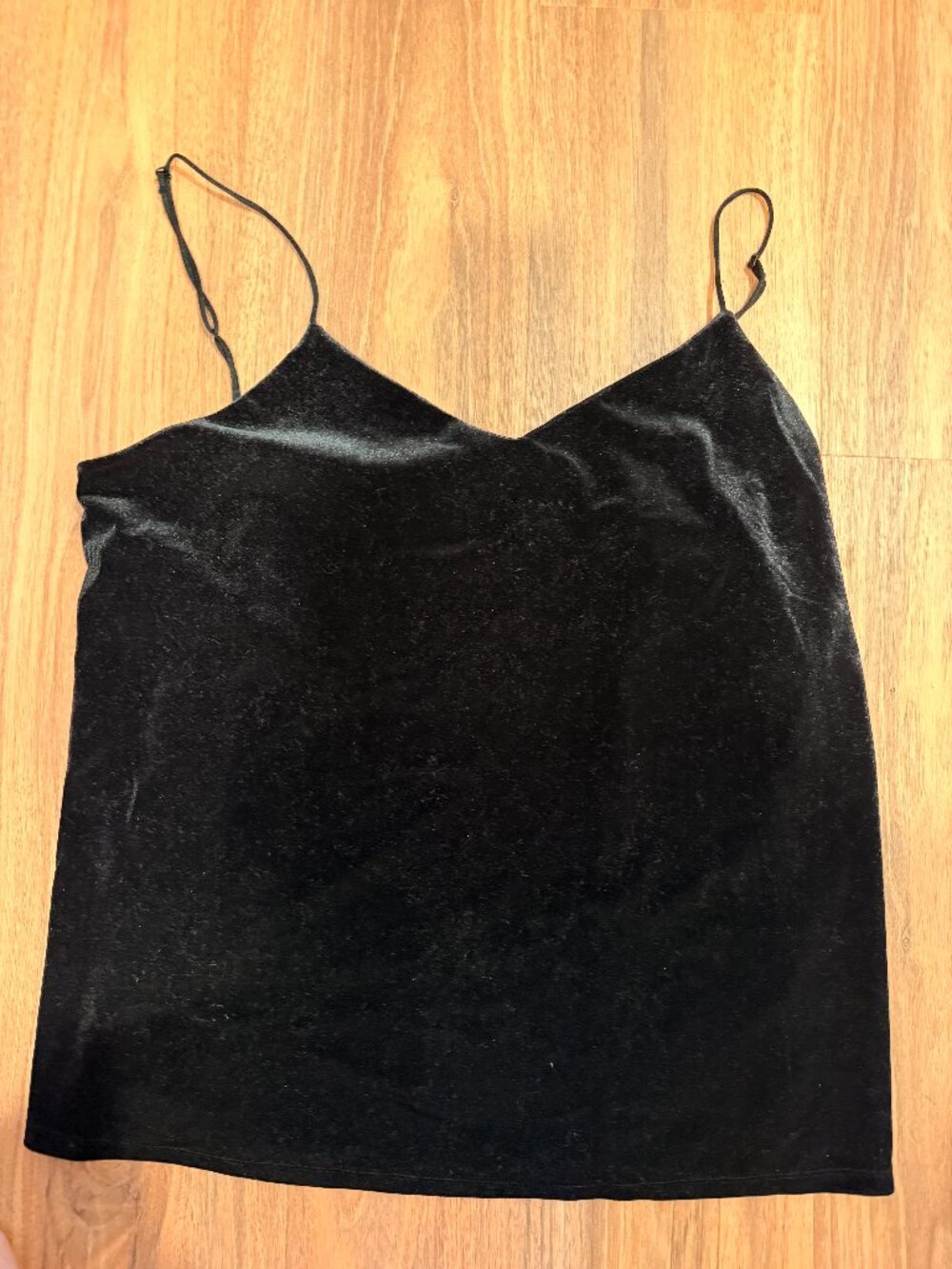 A New Day Black Velvet Cami Top — Size XXL
